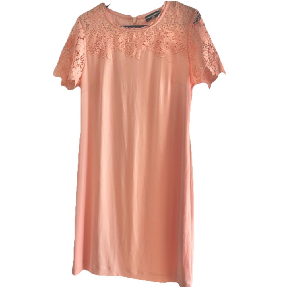 Karl Lagerfeld Peach Lace Mini Dress